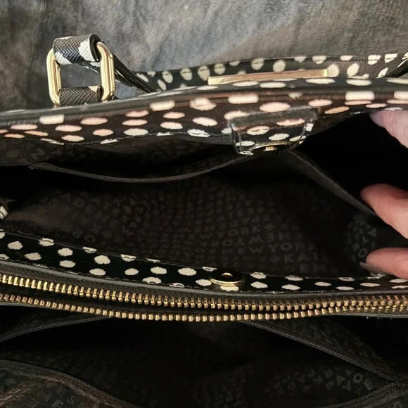 Kate Spade Black and White Polka Dot Shoulder Bag - Picture 6 of 11